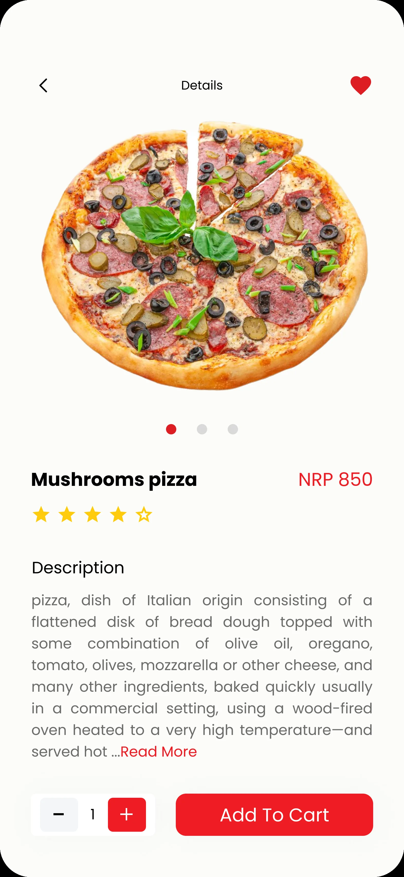 Food Delivery App Dribbble UI screen 4